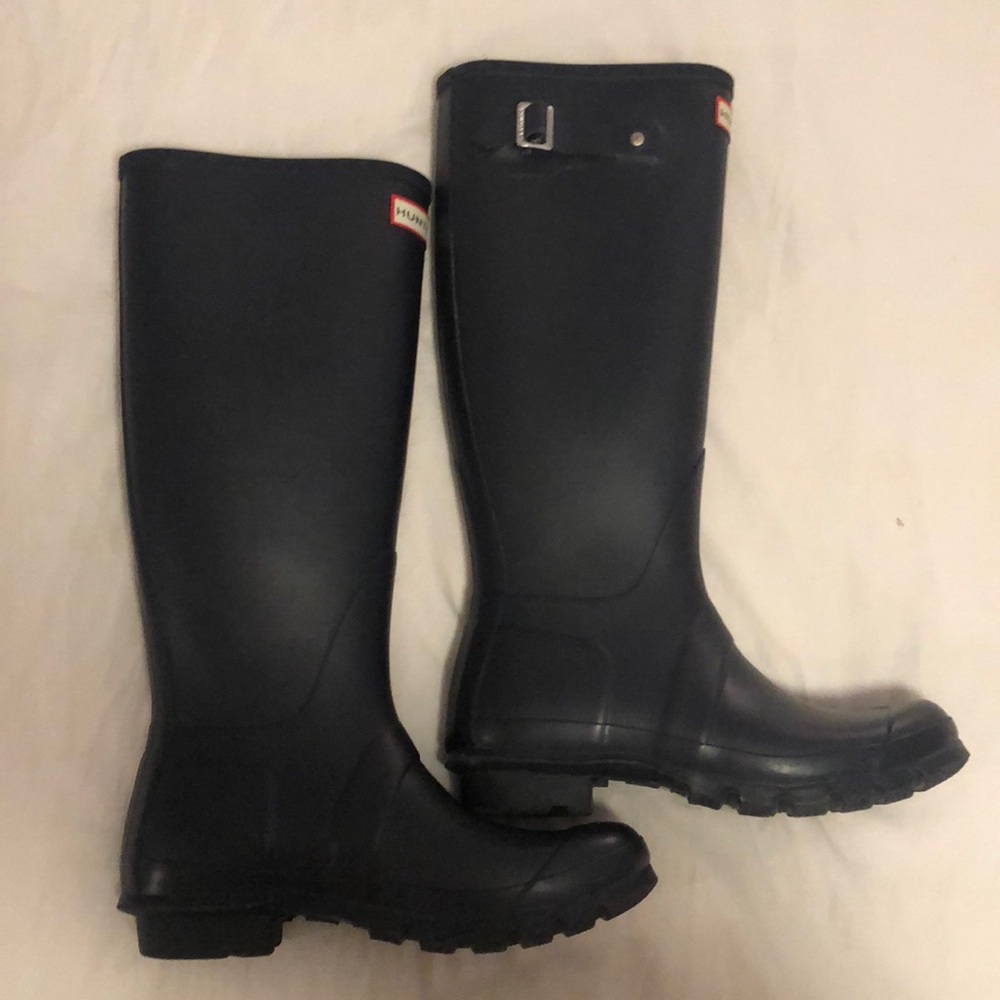 Navy Matte Hunter Boots